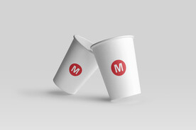 咖啡店品牌包装样机纸袋纸杯名片