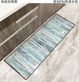 抽象复古厨房地垫