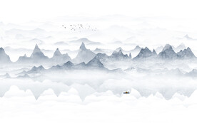 電視背景墻山水畫(huà)