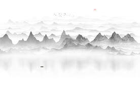 新中式山水墻畫(huà)