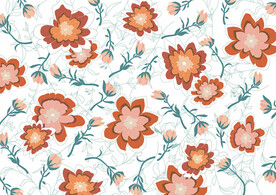 矢量裝飾花卉圖案