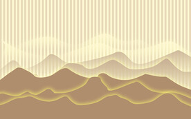 新中式山水光影立体背景墙