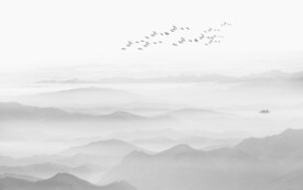 現(xiàn)代簡約水墨山水畫背景墻