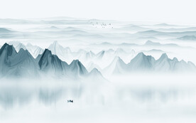 意境水墨山水畫