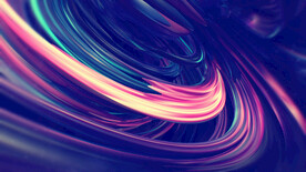 紫色炫彩線條酸性金屬質(zhì)感流體