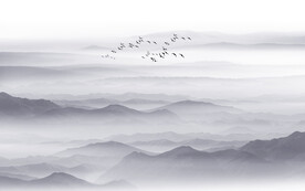 意境水墨山水畫