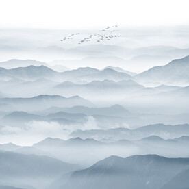 中式水墨画电视背景墙