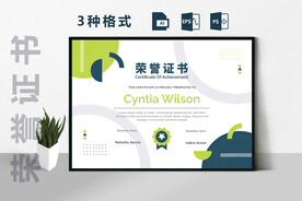 创意证书横版奖状