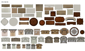 沙發(fā)桌子PSD圖塊