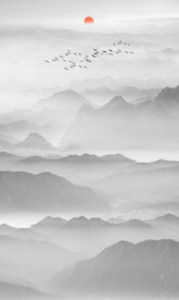 玄关水墨画