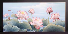 荷花裝飾畫(huà)無(wú)框畫(huà)