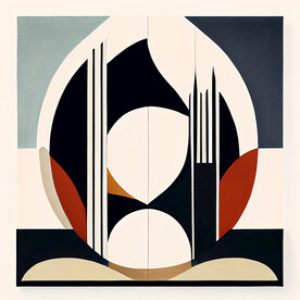 抽象色塊裝飾畫