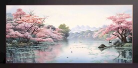 山水畫(huà)裝飾畫(huà)無(wú)框畫(huà)