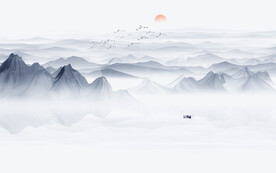 山水水墨画