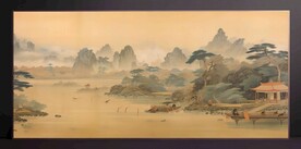 山水畫裝飾畫無框畫