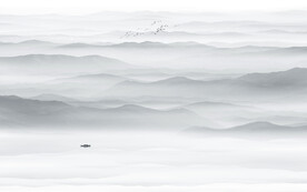 巨幅山水畫背景墻