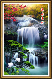竖幅山水画