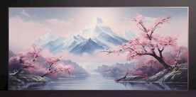 山水畫裝飾畫無框畫