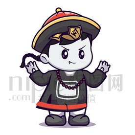 可愛(ài)卡通小僵尸矢量素材