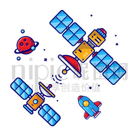 卡通卫星通信信号传输