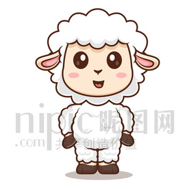 可愛卡通小綿羊