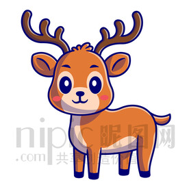可愛卡通麋鹿梅花鹿