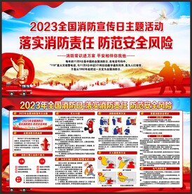 119全国消防宣传日展板