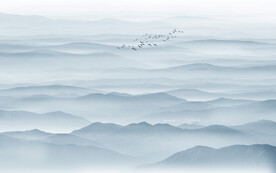 山水水墨群山背景墻
