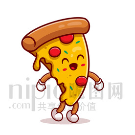 可愛卡通披薩