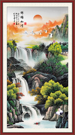 玄關(guān)山水畫 