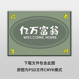 簡約億萬富翁地墊圖案