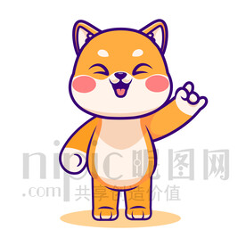 可愛(ài)卡通小狗