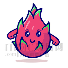 可愛卡通火龍果