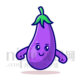 可愛卡通茄子