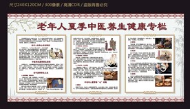 老年人夏季中醫(yī)養(yǎng)生健康宣傳欄