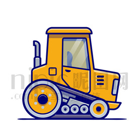 可愛卡通壓路車