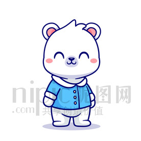 可愛卡通北極熊
