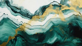 綠色金線漸變大理石背景