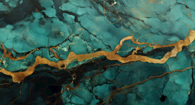 綠色金線漸變大理石背景