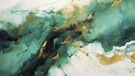 綠色金線漸變大理石背景