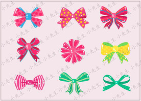 紅綠藍蝴蝶結(jié)領(lǐng)結(jié)服飾配飾素材