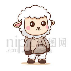 可愛卡通羊綿羊