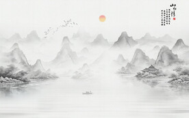 新中式意境水墨畫