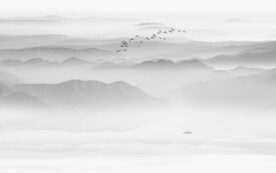 禪意水墨山水畫壁紙