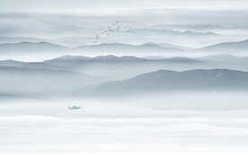 意境水墨山水電視背景墻