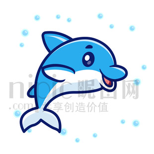 可愛卡通海豚