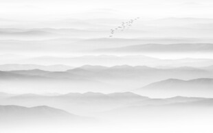 山水水墨畫背景墻