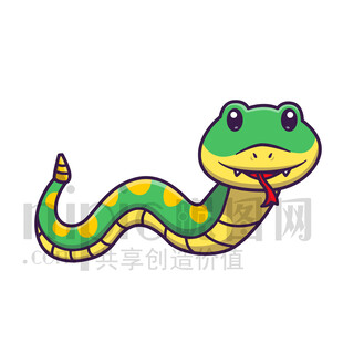 可愛卡通蛇