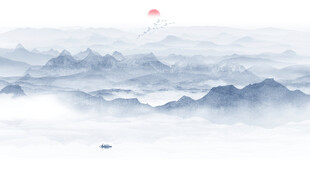 简约大气新中式山水画