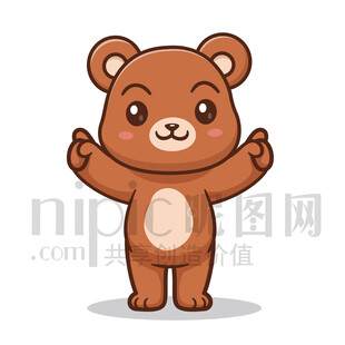 可愛卡通狗熊棕熊